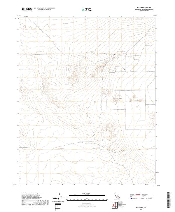 The Buttes 2021 topographic map thumbnail
