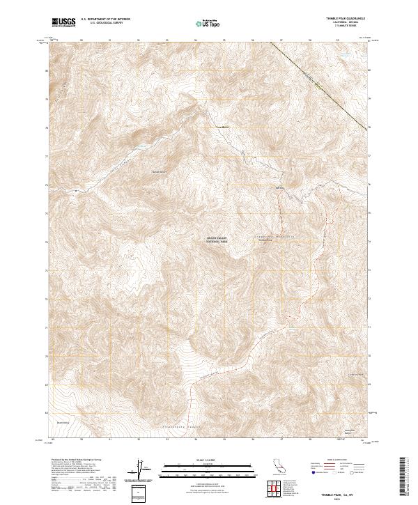 Thimble Peak topographic map thumbnail