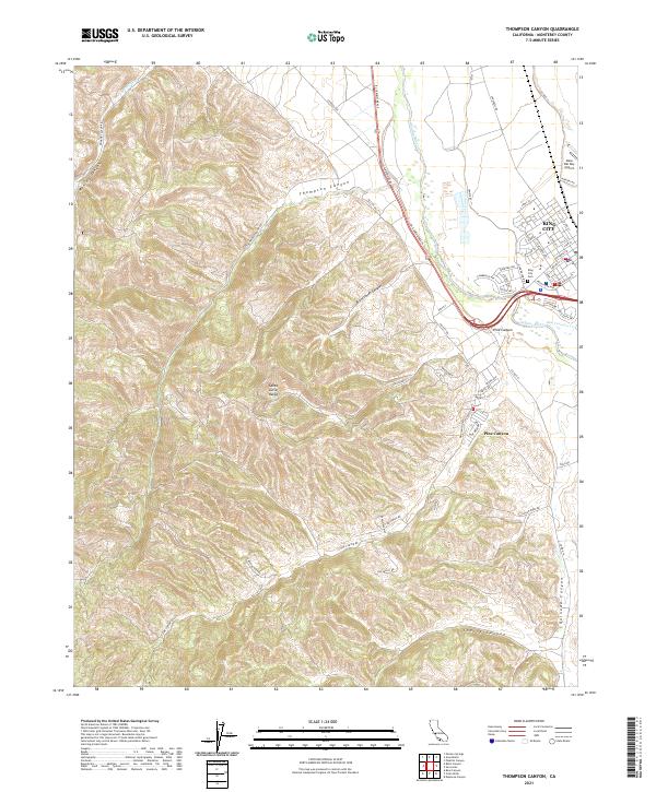 Thompson Canyon topographic map thumbnail