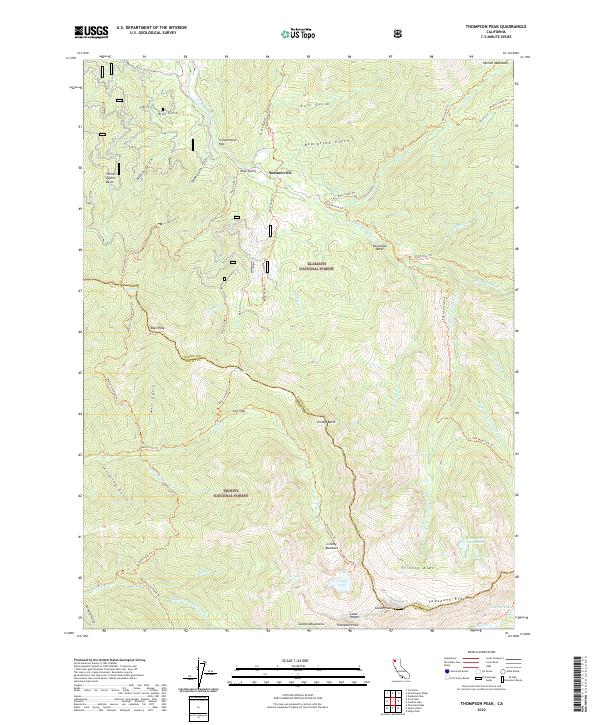Thompson Peak 2022 topographic map thumbnail