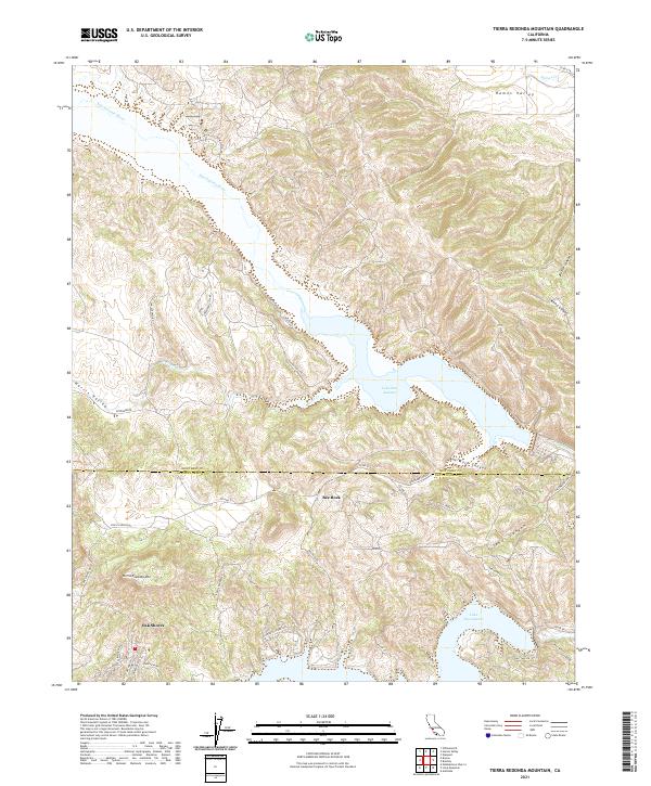 Tierra Redonda Mountain topographic map thumbnail