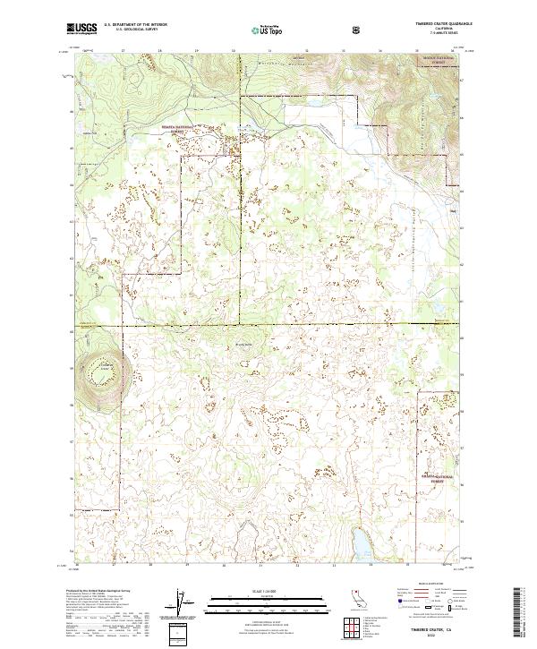 Timbered Crater 2022 topographic map thumbnail