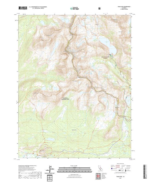 Tioga Pass 2021 topographic map thumbnail