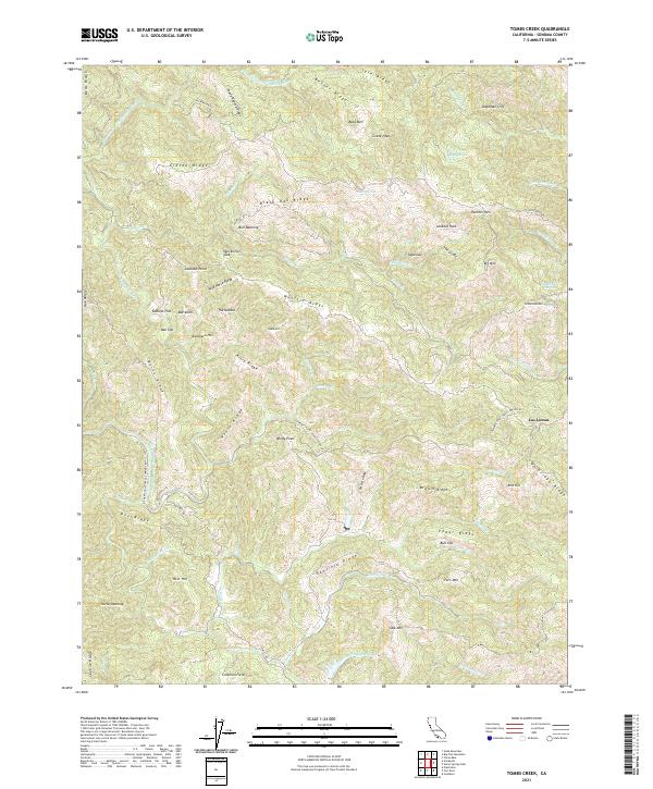 Tombs Creek 2021 topographic map thumbnail