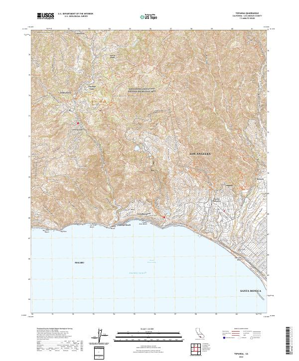 Topanga 2022 topographic map thumbnail