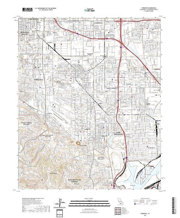Torrance 2021 topographic map thumbnail