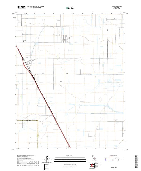 Traver 2021 topographic map thumbnail