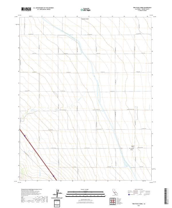 Tres Picos Farms topographic map thumbnail