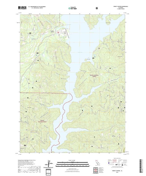 Trinity Center 2022 topographic map thumbnail