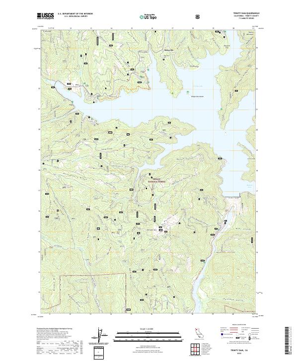 Trinity Dam 2022 topographic map thumbnail