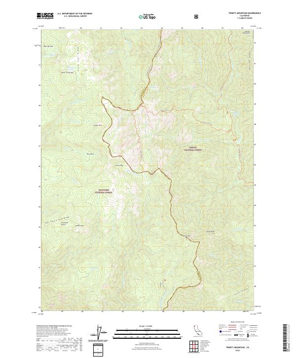 Trinity Mountain 2022 topographic map preview