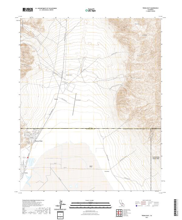 Trona East topographic map thumbnail