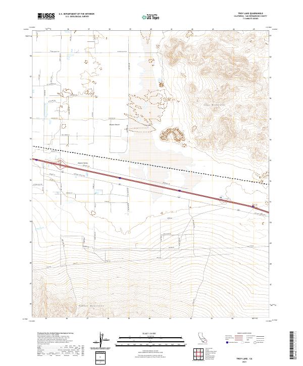 Troy Lake 2021 topographic map thumbnail