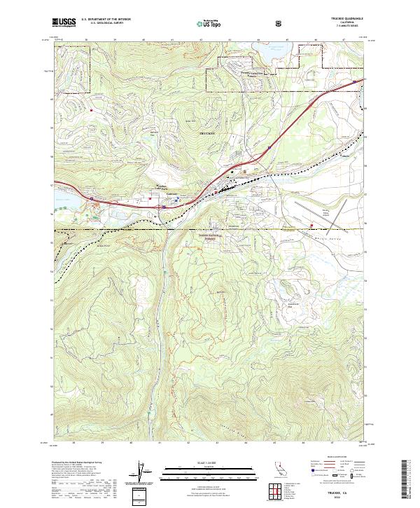 Truckee topographic map thumbnail