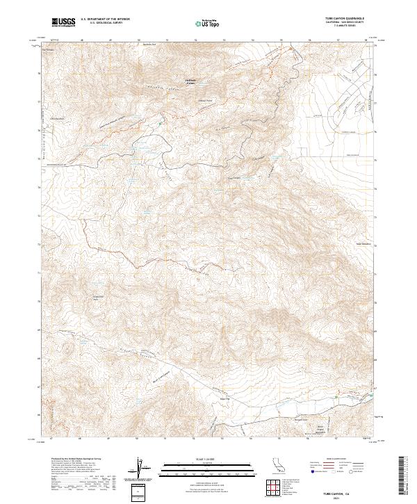 Tubb Canyon topographic map thumbnail