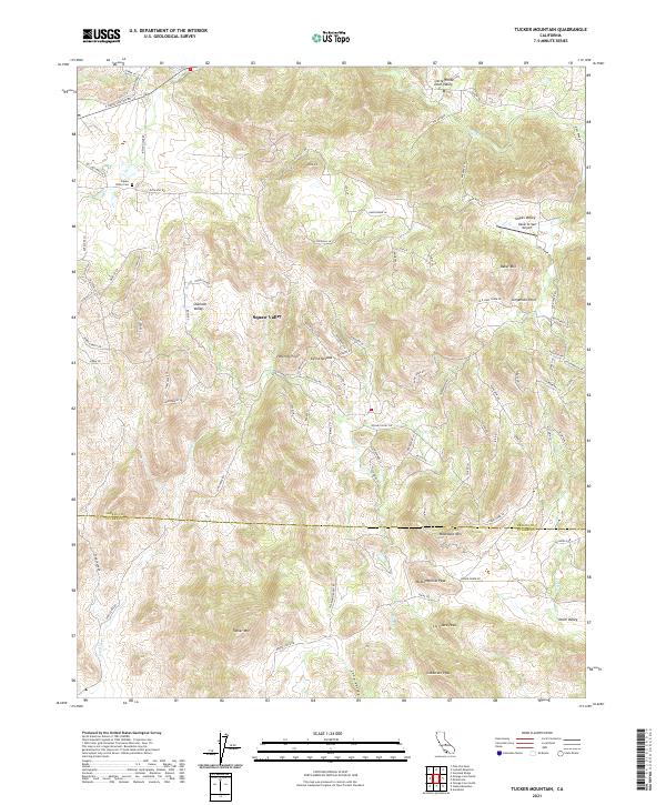 Tucker Mountain 2021 topographic map thumbnail