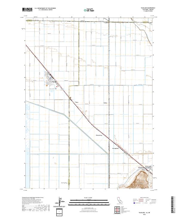 Tulelake 2022 topographic map thumbnail