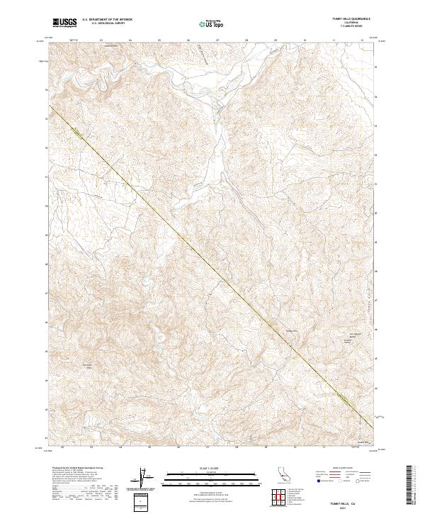 Tumey Hills topographic map thumbnail