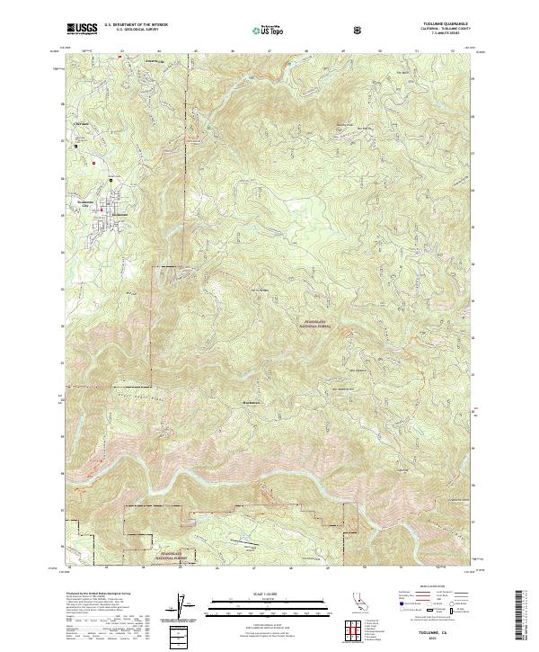 Tuolumne 2021 topographic map thumbnail