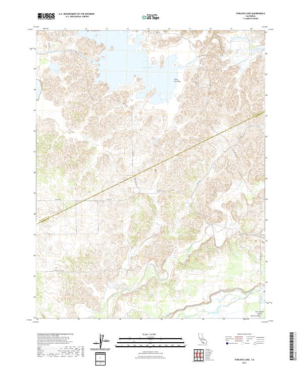 Turlock Lake 2021 topographic map thumbnail