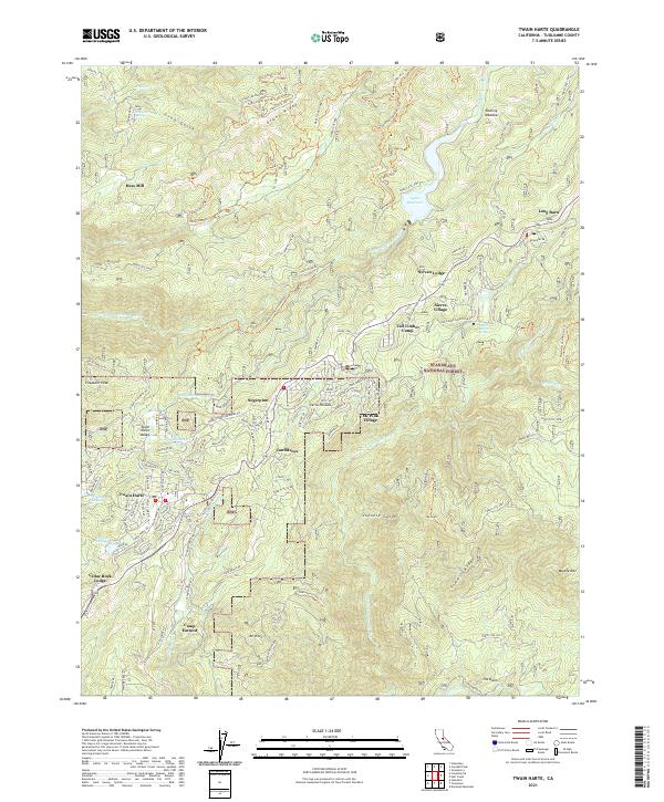 Twain Harte 2021 topographic map thumbnail