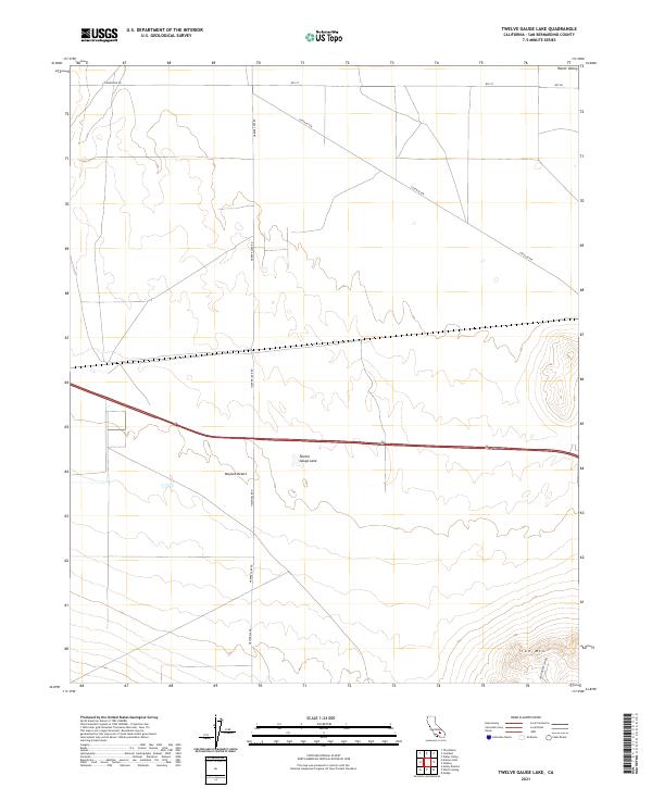 Twelve Gauge Lake topographic map thumbnail