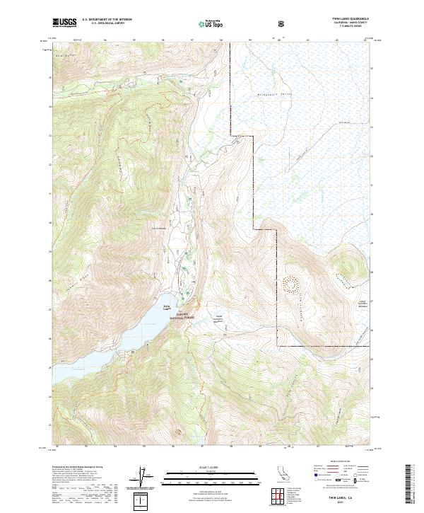 Twin Lakes topographic map thumbnail
