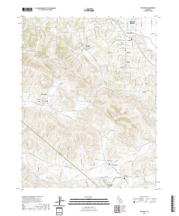 Two Rock 2021 topographic map thumbnail