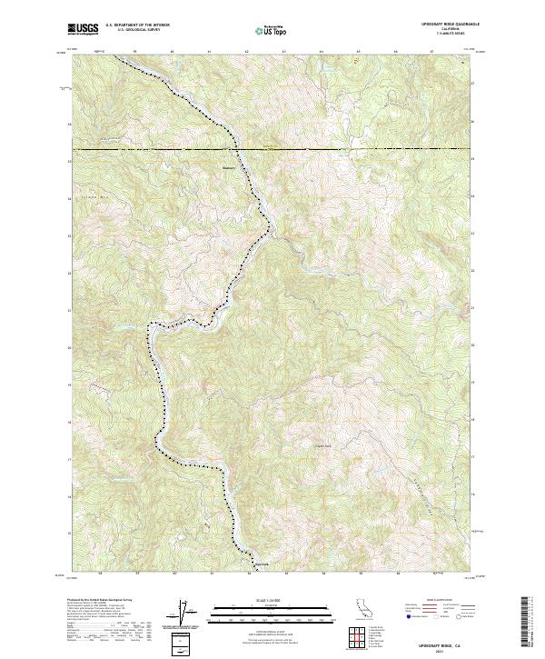 Updegraff Ridge topographic map thumbnail