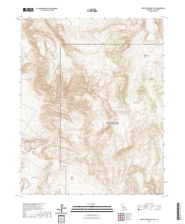 Upper Centennial Flat 2021 topographic map thumbnail