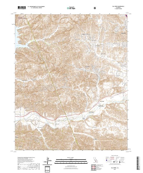 Val Verde 2021 topographic map thumbnail
