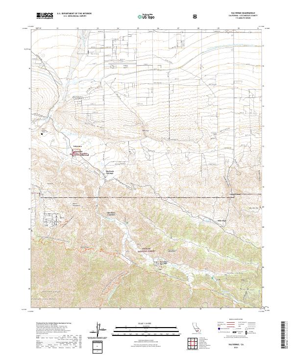 Valyermo 2021 topographic map thumbnail