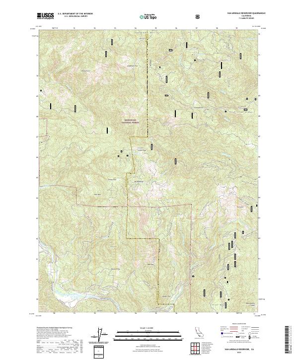 Van Arsdale Reservoir topographic map thumbnail