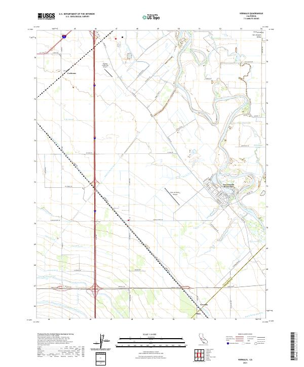 Vernalis 2021 topographic map thumbnail