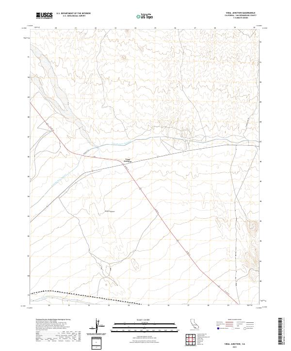 Vidal Junction 2021 topographic map thumbnail