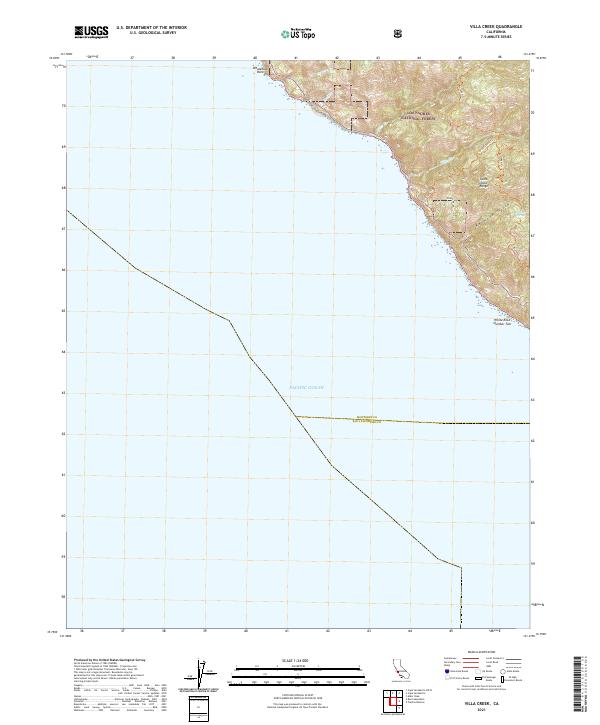 Villa Creek topographic map thumbnail