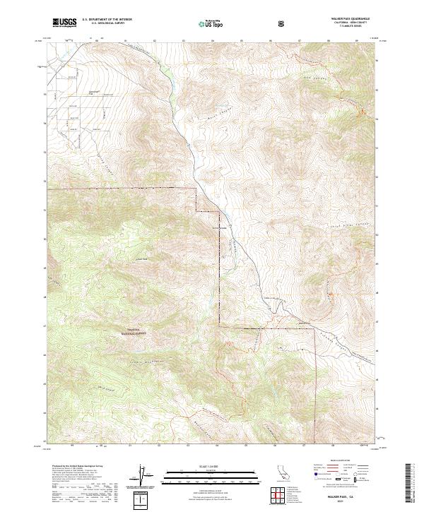 Walker Pass 2021 topographic map thumbnail