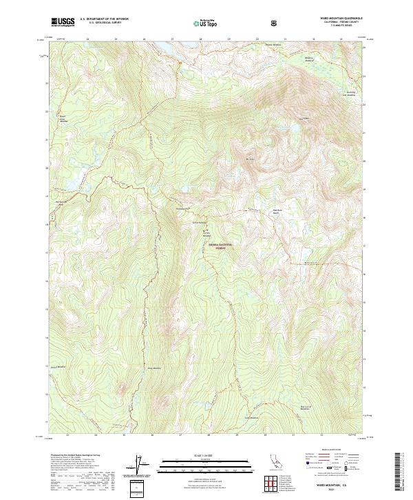 Ward Mountain 2021 topographic map thumbnail