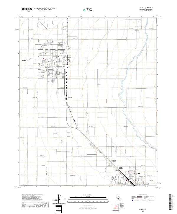 Wasco 2021 topographic map thumbnail