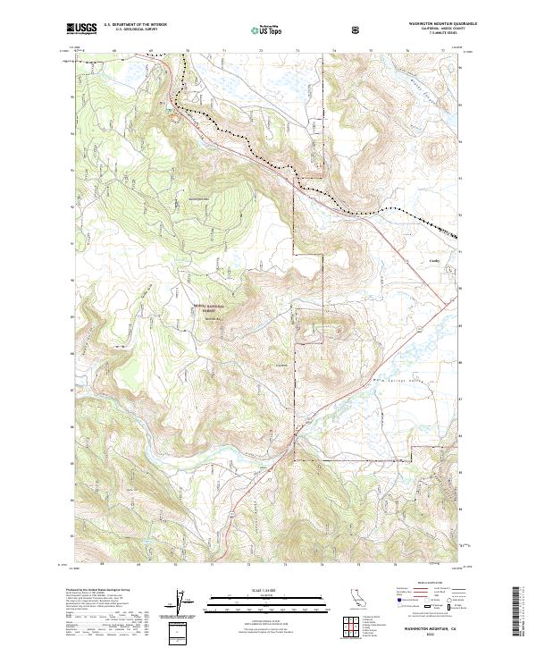 Washington Mountain 2022 topographic map thumbnail