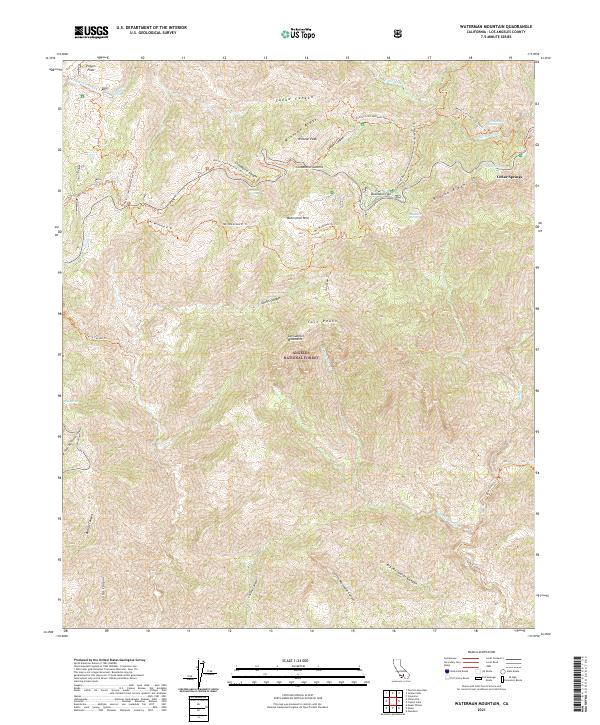 Waterman Mountain 2021 topographic map thumbnail