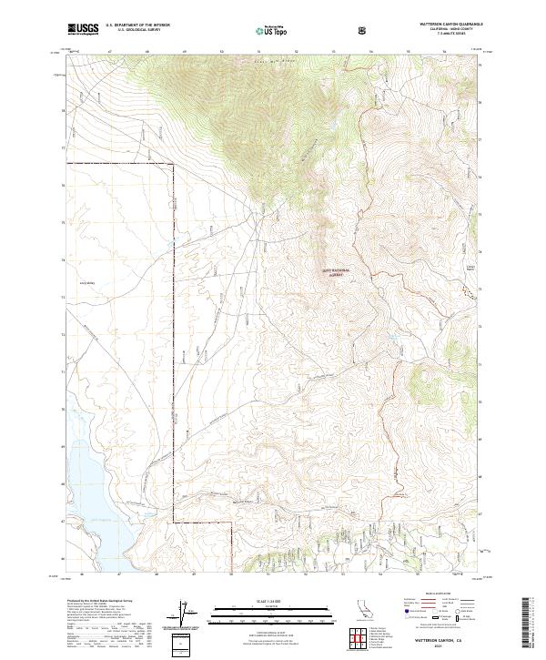 Watterson Canyon 2021 topographic map thumbnail