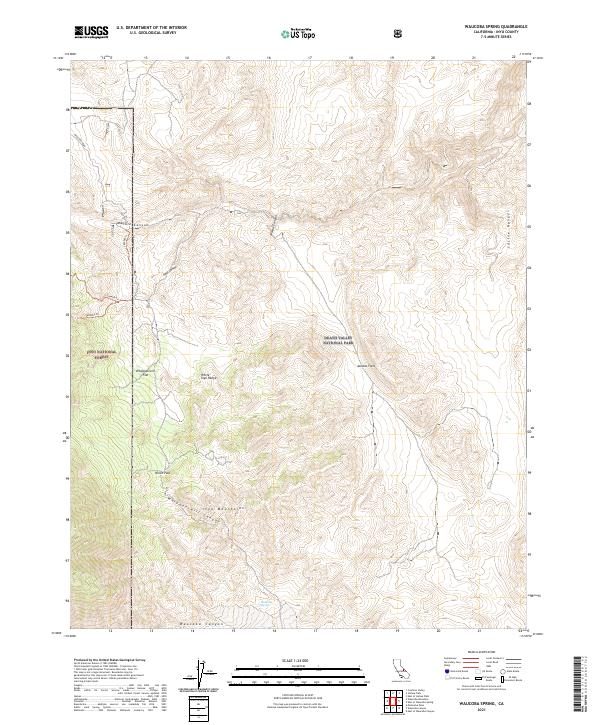 Waucoba Spring 2021 topographic map thumbnail