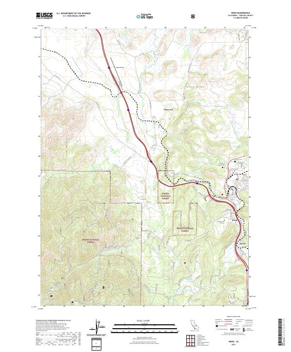 Weed 2021 topographic map thumbnail