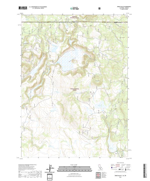Weed Valley 2021 topographic map thumbnail