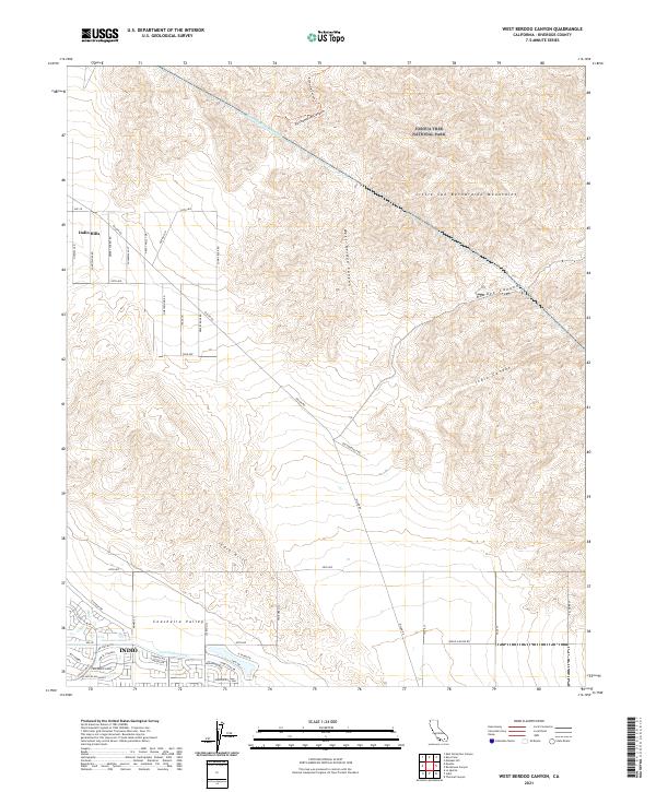West Berdoo Canyon topographic map thumbnail