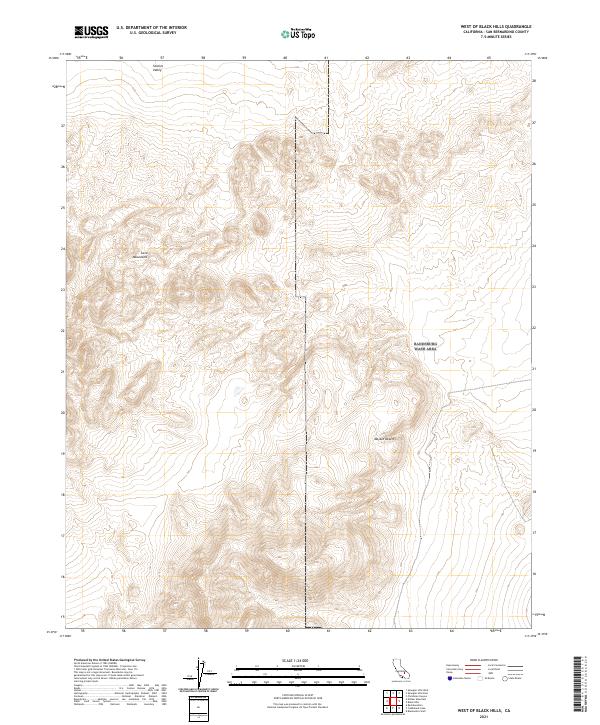 West of Black Hills topographic map thumbnail
