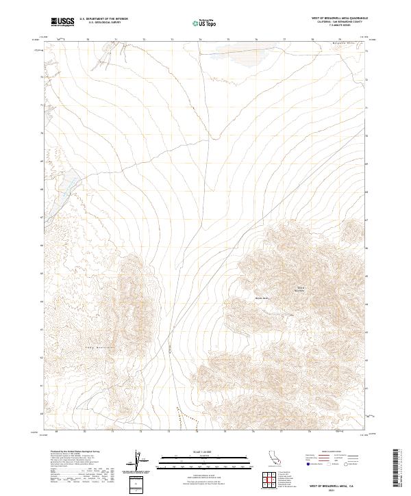 West of Broadwell Mesa topographic map thumbnail