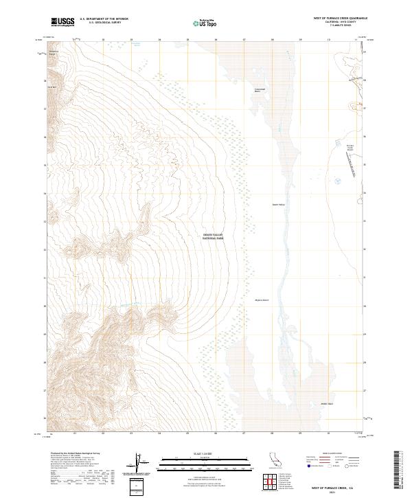 West of Furnace Creek topographic map thumbnail