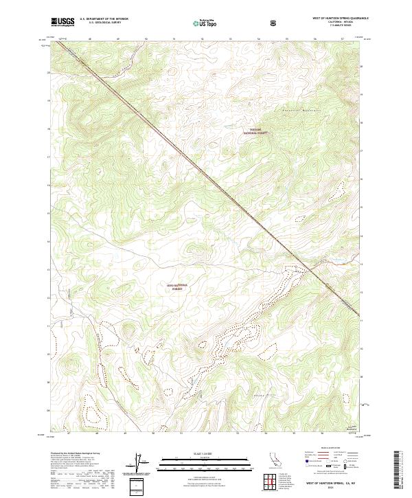 West of Huntoon Spring topographic map thumbnail